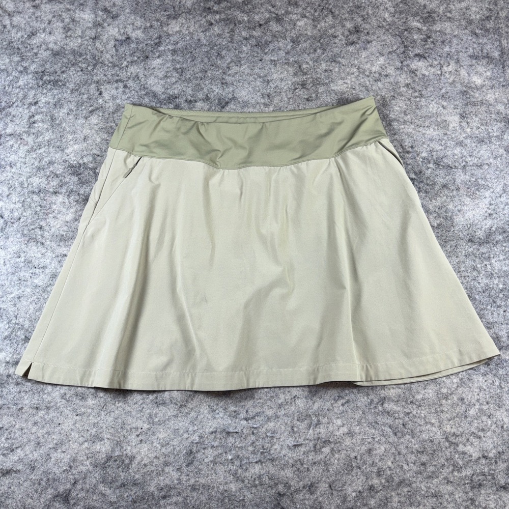 Soft Surroundings Skort Women's Large Olive Green Pockets Tennis Golf Pickleball